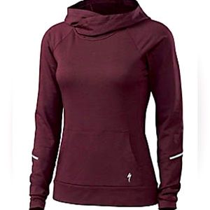 SPECIALIZED WOMENS SHASTA HOODIE Plum Stretch Comfort Mountain Biking Layer!